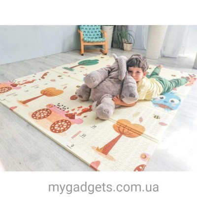 Детский развивающий двусторонний термо коврик без чехла 200х180