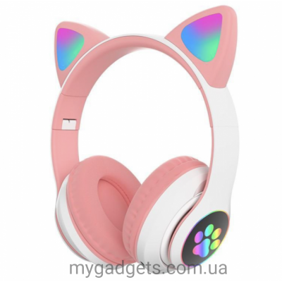 Беспроводные MP3 Наушники Кошачьи ушки с подсветкой Cat Ear STN-28